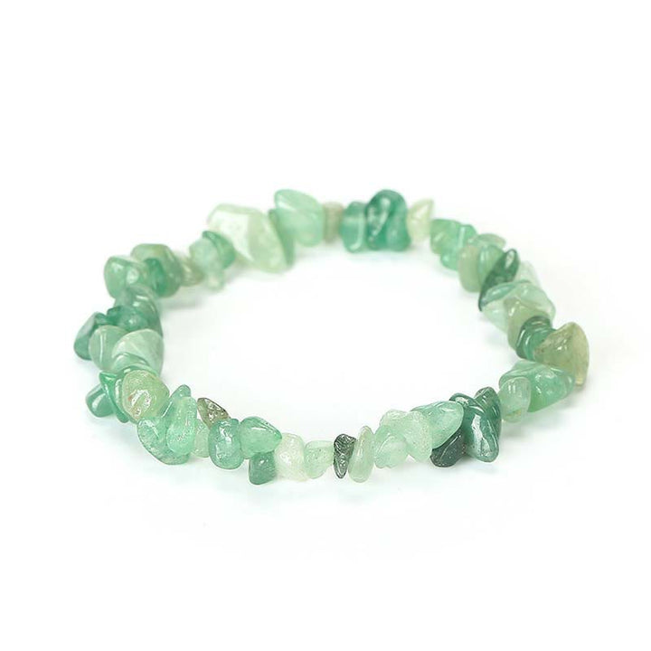 Grünes Kristall Armband Wärme Naturstein elastisch getragen Handgelenk.