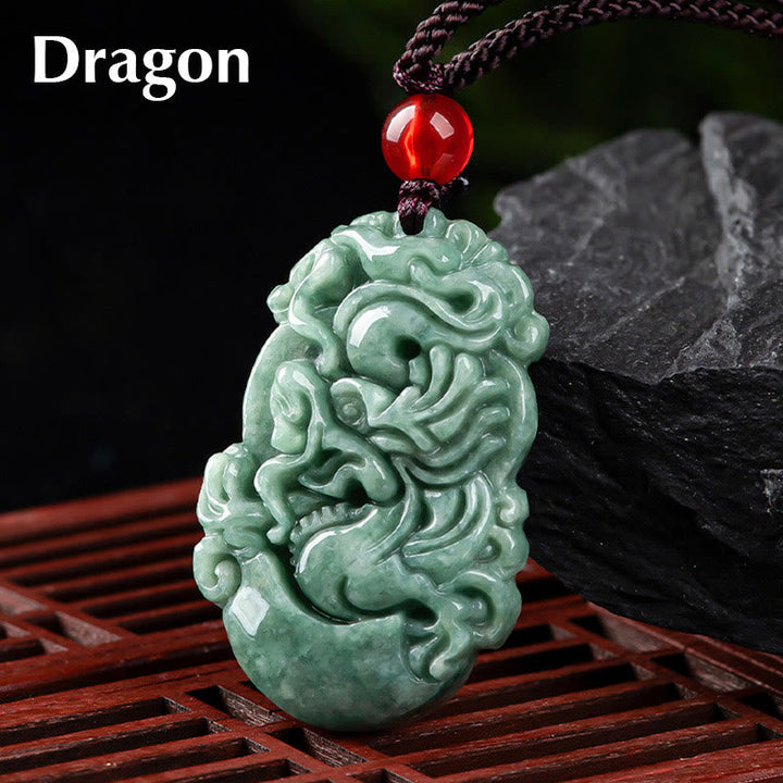 Kette Jade Chinesischer Tierkreis – Wohlstand & Fokus – Bild 5 – Jade Kette Chinesischer Tierkreis Drache Anhänger Wohlstand Fokus grün