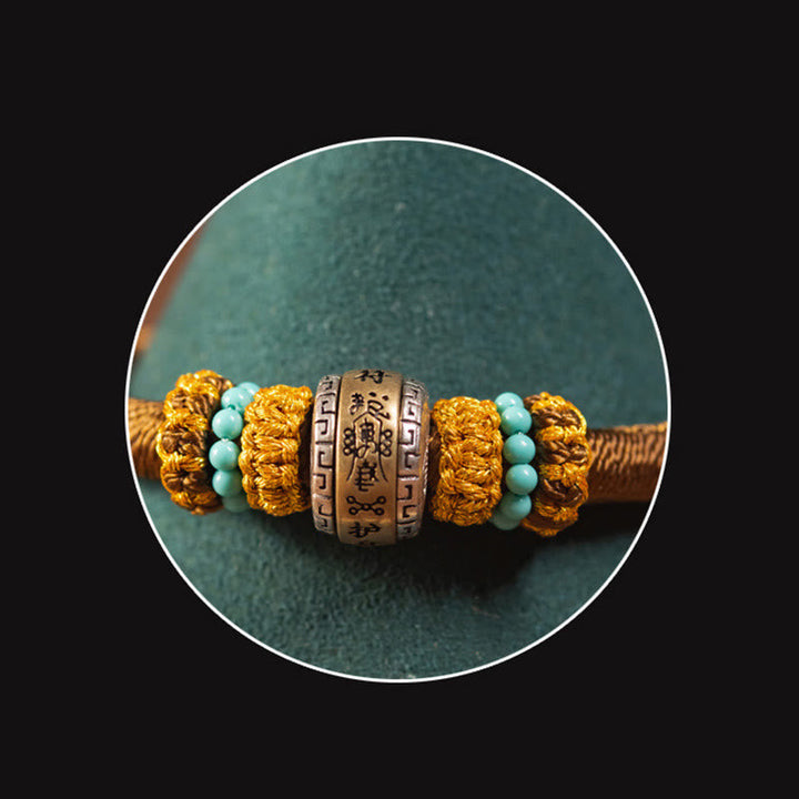Armband – Schutz & Glück Stärke goldene Perlen Türkis Natursteine elastisch