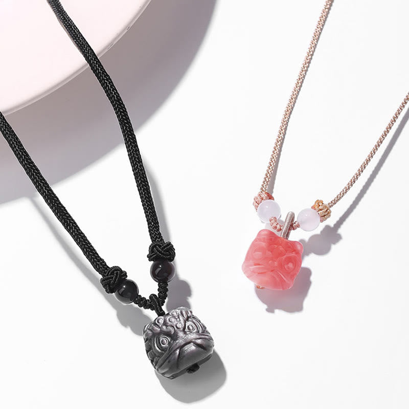 Kette Obsidian Anhänger Stein Natur Elegant