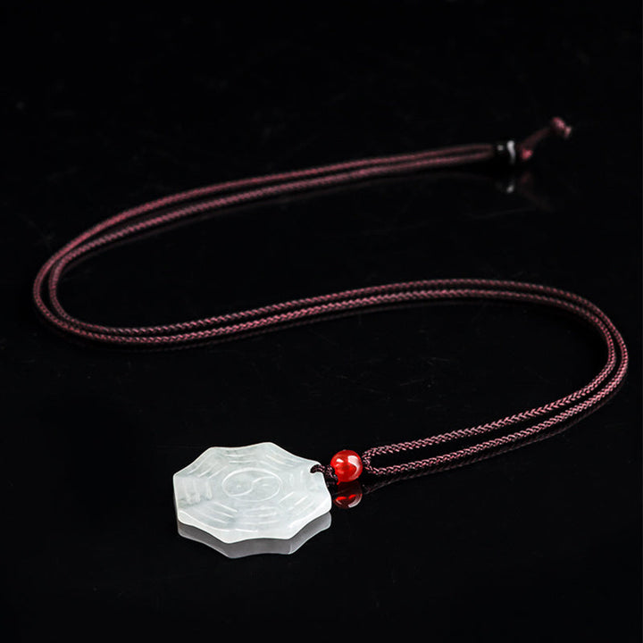 Kette Jade Yin Yang Bagua Natur Glück