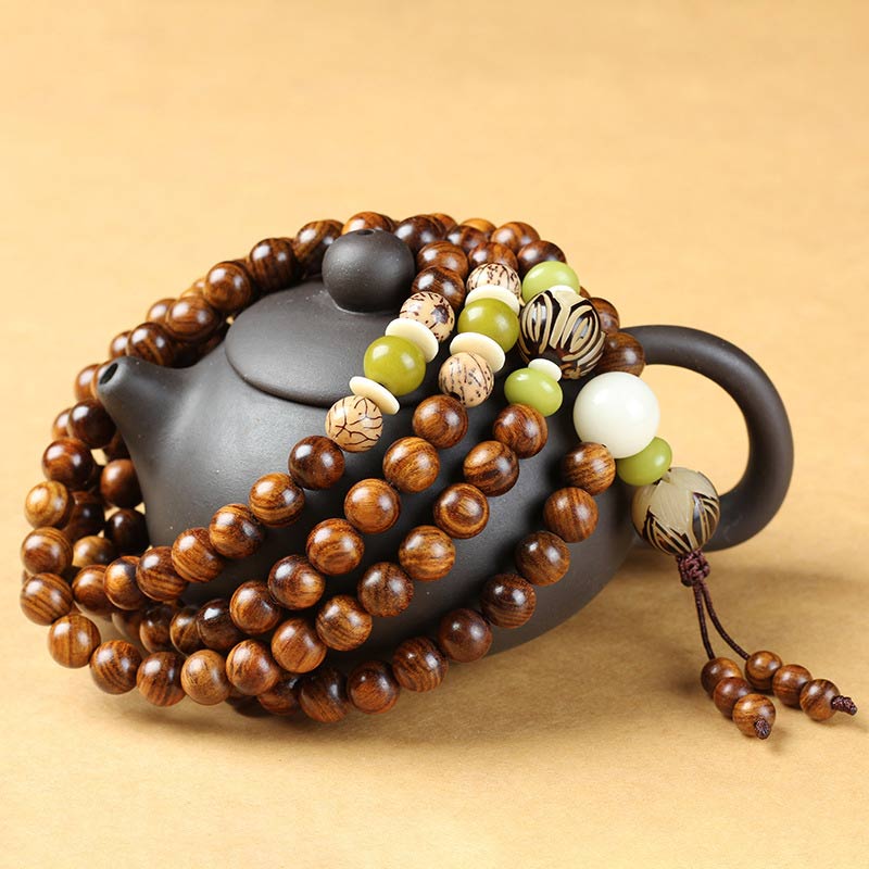 Armband Rosenholz Mala Schutz Ruhe Tibet