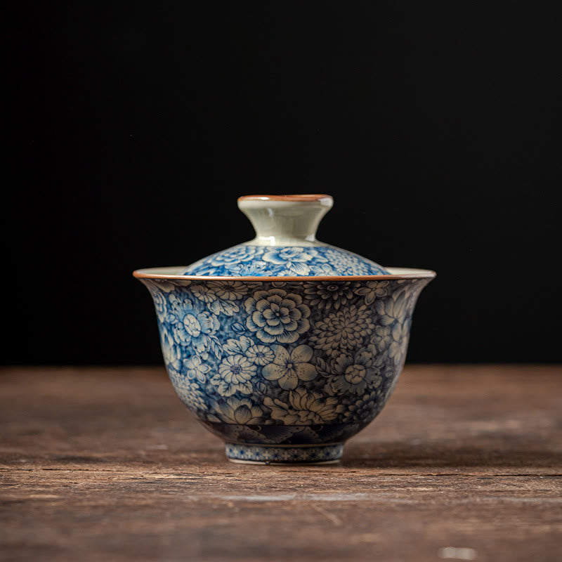 Teetassen Aus Porzellan Gaiwan Pfingstrose 160 ml (ohne Untertasse)