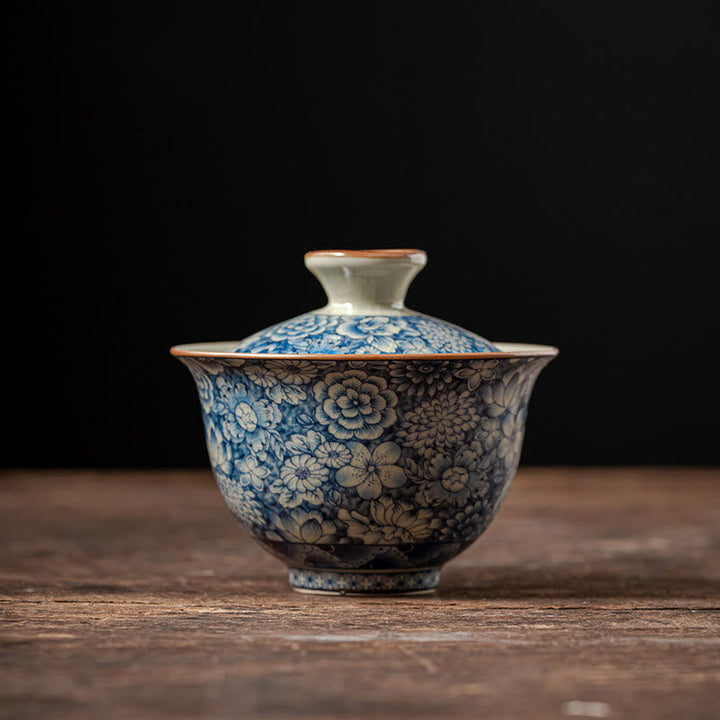 Teetassen Aus Porzellan Gaiwan Pfingstrose 160 ml (ohne Untertasse)