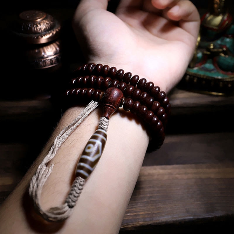 Mala Kupfer Bodhi Harmonie Armband Handgelenk Naturstein braun elegant