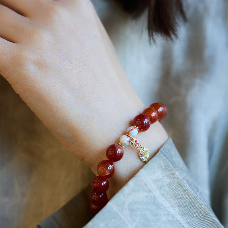 Armband Roter Achat – Frieden & Stärke