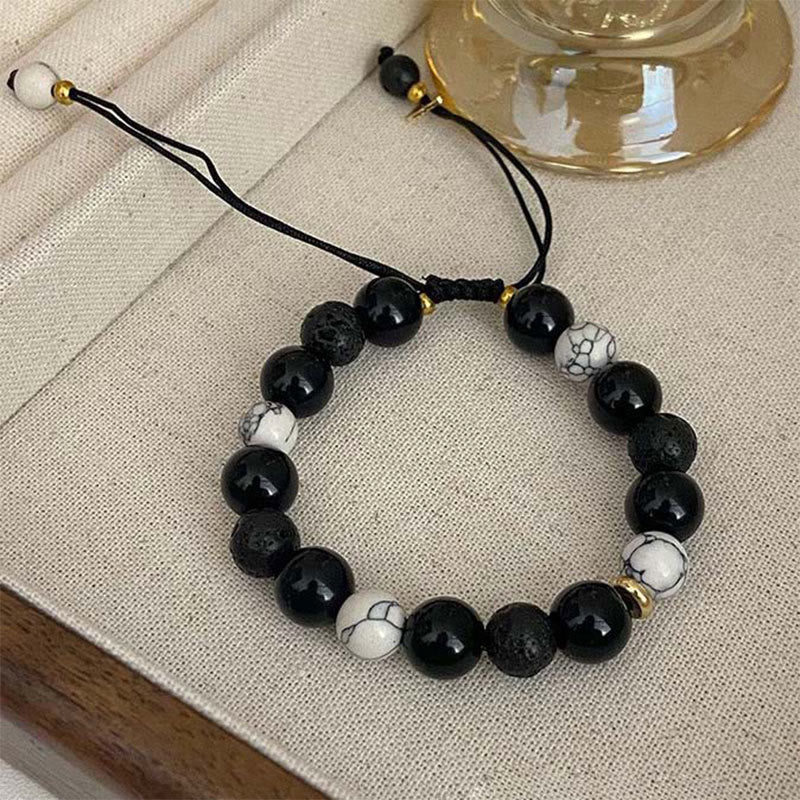 Armband Obsidian Lava – Yin Yang Kraft