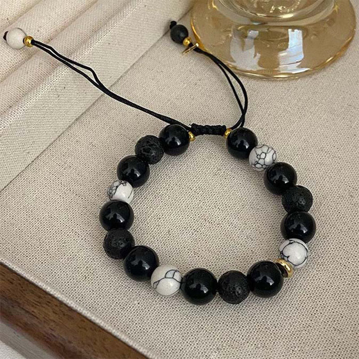 Armband Obsidian Lava – Yin Yang Kraft