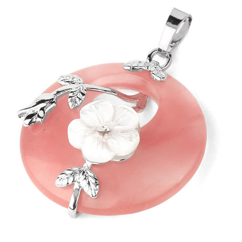 Kette Amethyst Grünaventurin Blume – Heilung & Harmonie – Bild 11 – Roséquarz Anhänger silberne Blume Naturstein Kette Schmuck