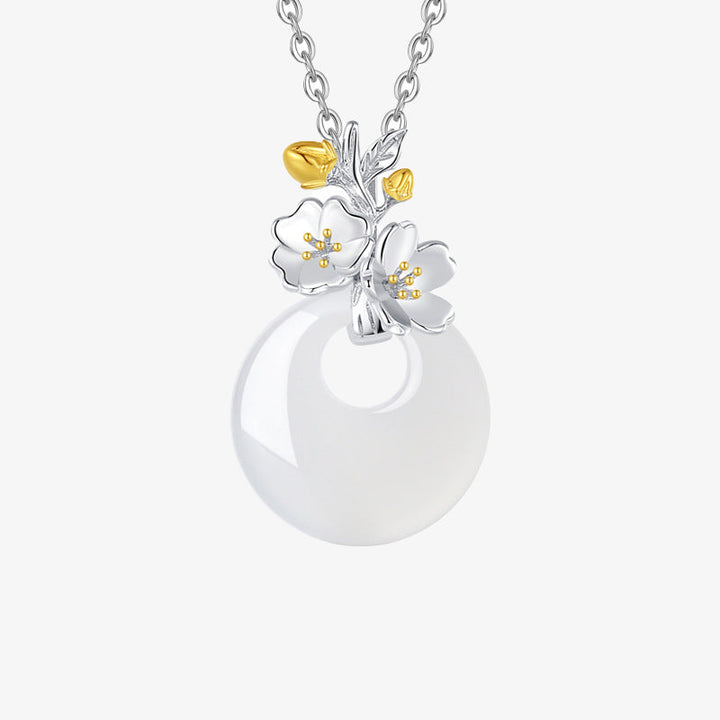 Kette Chalcedon Zwölf Blüten Harmonie Eleganz