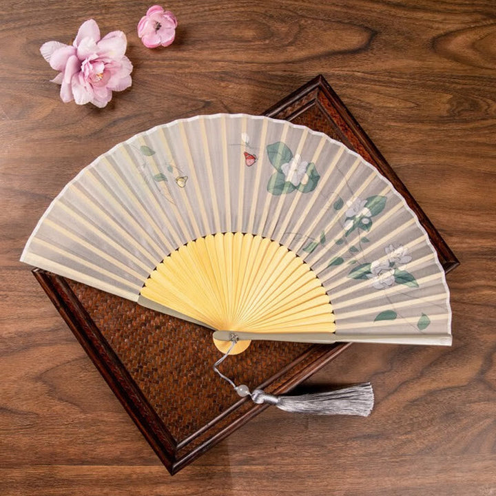 Deko Fächer Jasmin Lotus Bambus Japan