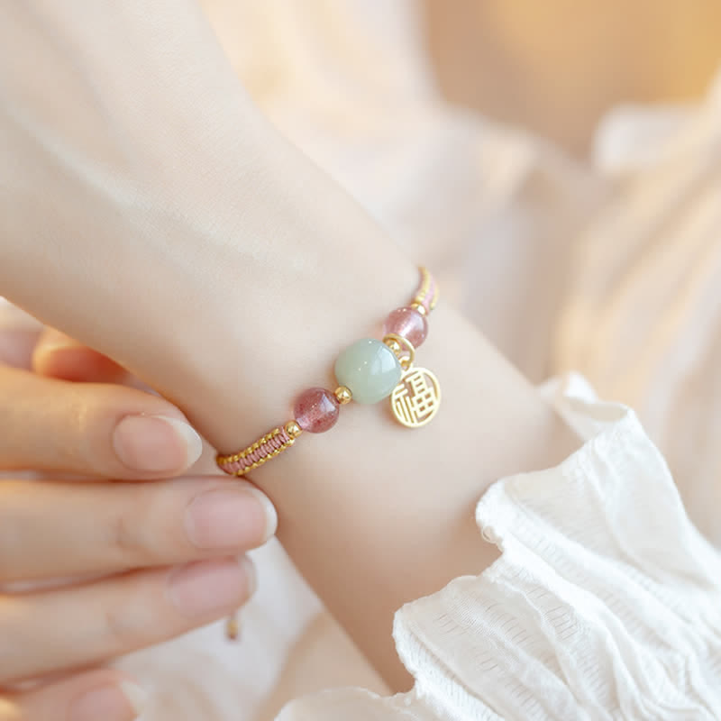 Armband Roter Achat Jade Lotus - Selbstvertrauen & Ruhe