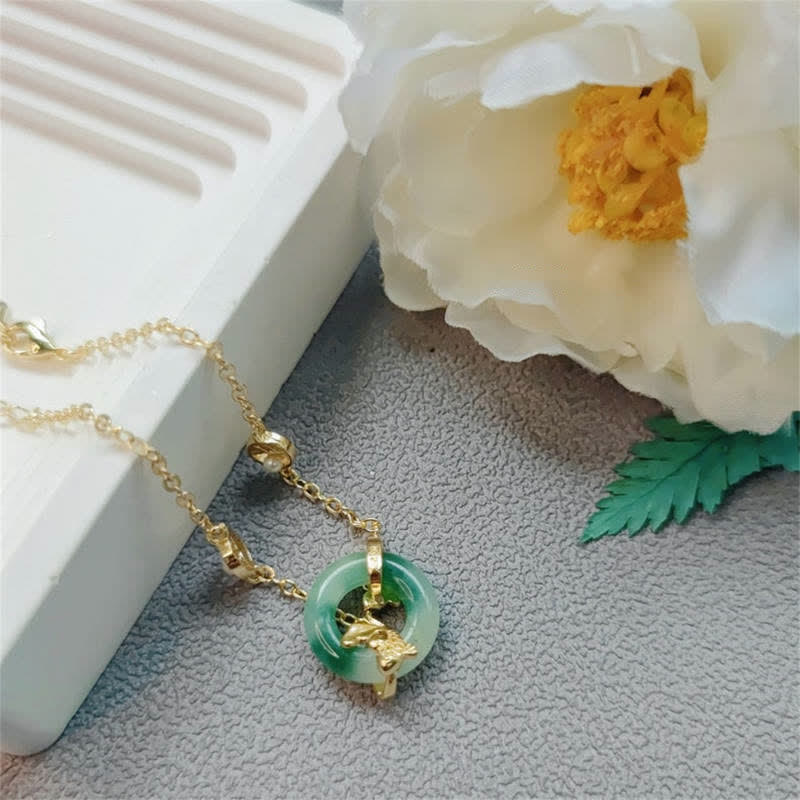 Armband Cyan Jade Koi Fisch - Erfolg Glück Harmonie