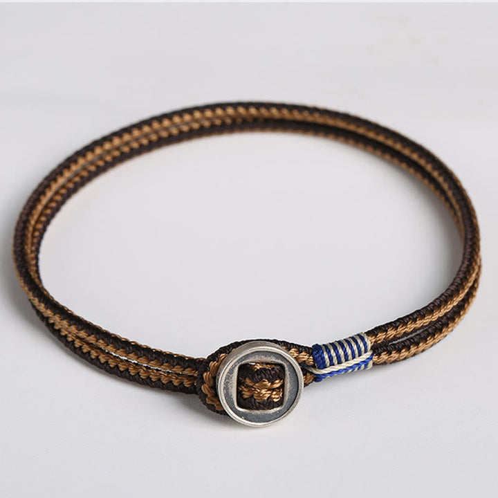 Armband 925 Silber - Schutz Knoten Geflochten