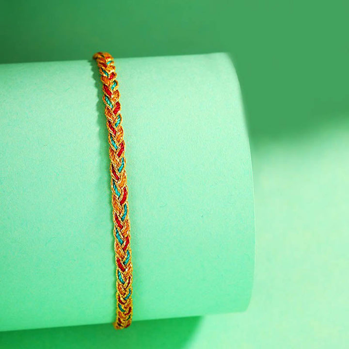 Armband Bunt Drachen Scale Geflochten elastisch am Handgelenk getragen.