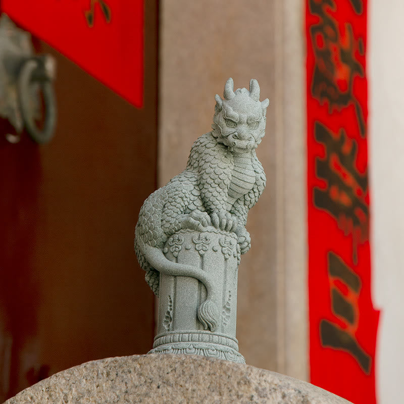 Drache Figur Erfolg Glück Stehend Deko