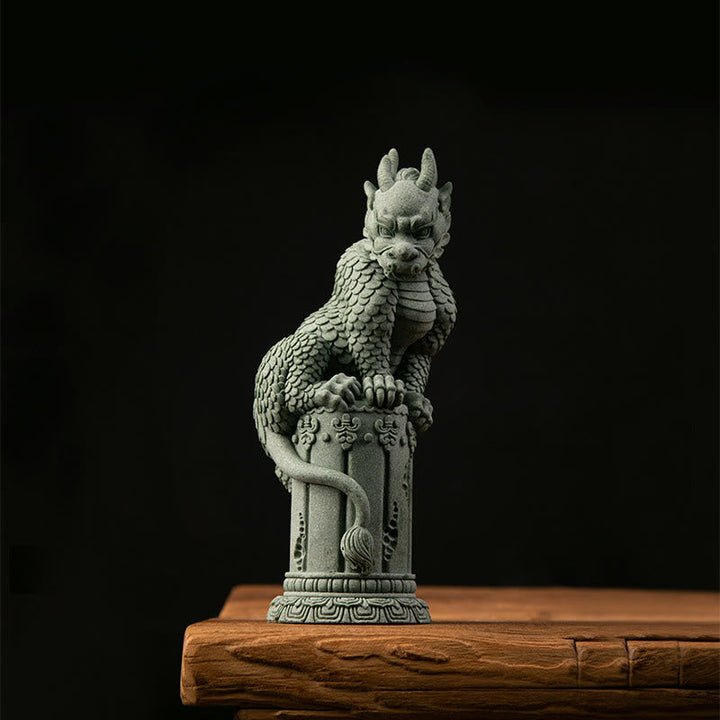 Drache Figur Erfolg Glück Stehend Geschenk