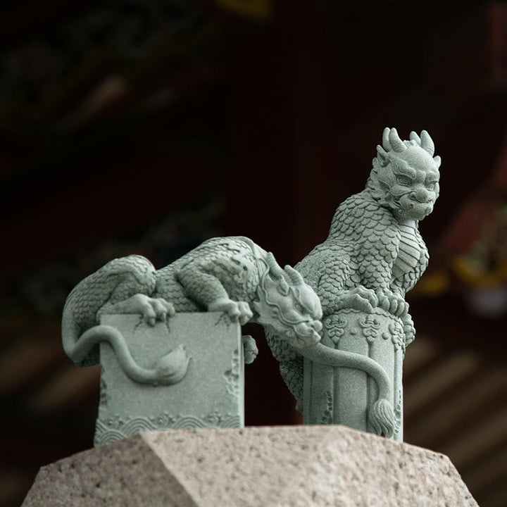 Drache Figur Erfolg Glück Stehend