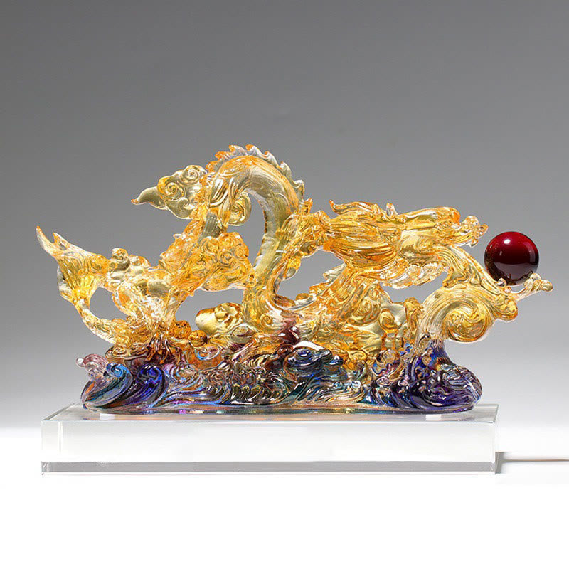Drache Figur Liuli Kristall Schutz Feng Shui