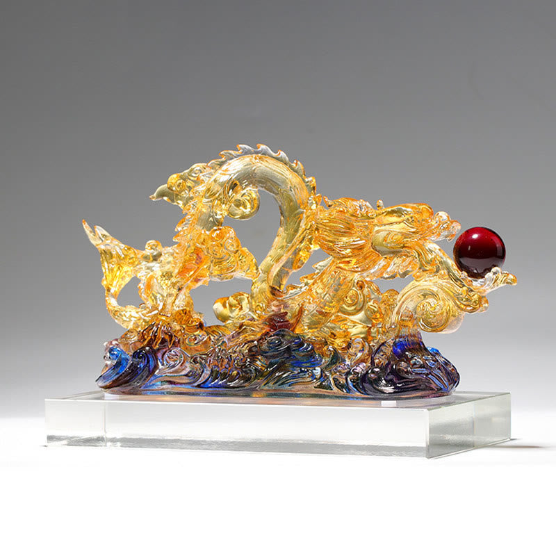 Drache Figur Liuli Kristall Schutz Glücksbringer