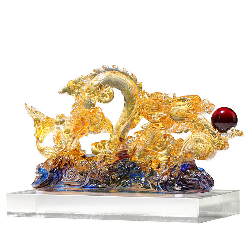 Drache Figur Liuli Kristall Schutz Wohnzimmer