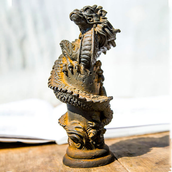 Drache Figur Säule Deko Symbol