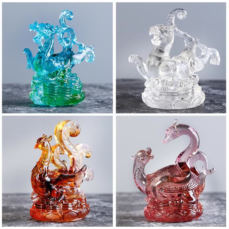 Drache Figuren Liuli Kristall Feng Shui
