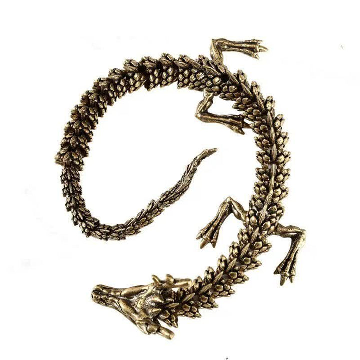 Drache Figuren Messing Reichtum Schutz Wohnzimmer
