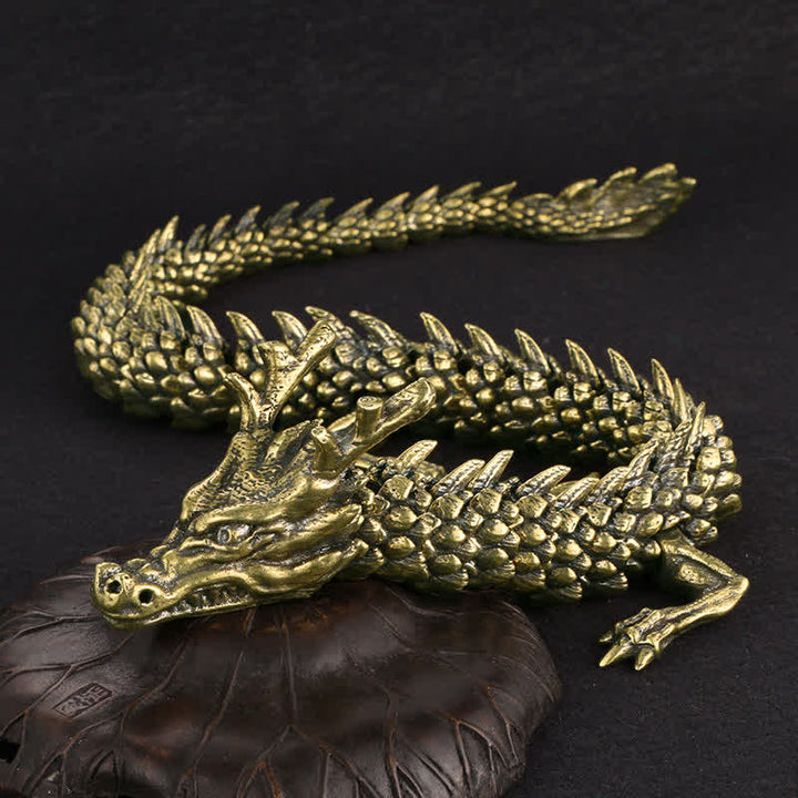 Drache Figuren Messing Reichtum Schutz