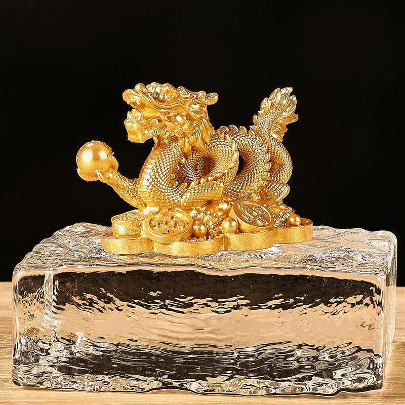 Drachen Figur Deko Kupfer Reichtum Feng Shui