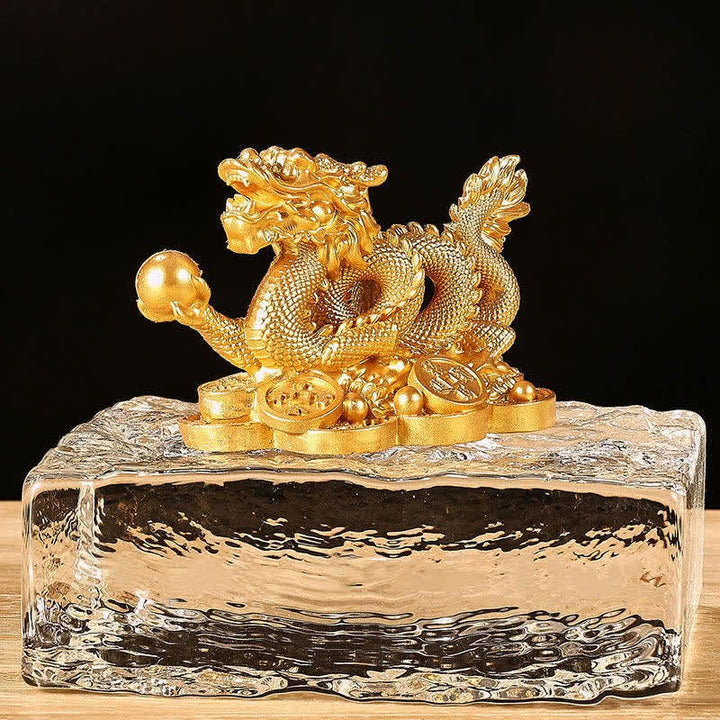 Drachen Figur Deko Kupfer Reichtum Feng Shui