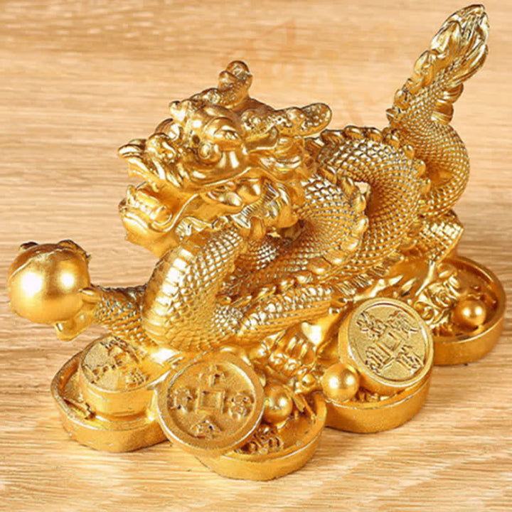 Drachen Figur Deko Kupfer Reichtum Geschenk