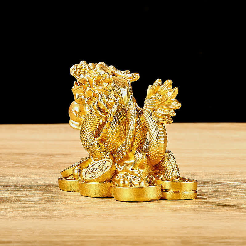 Drachen Figur Deko Kupfer Reichtum Symbol
