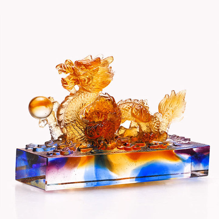 Drachen Figur Deko Liuli Bunt Glücksbringer
