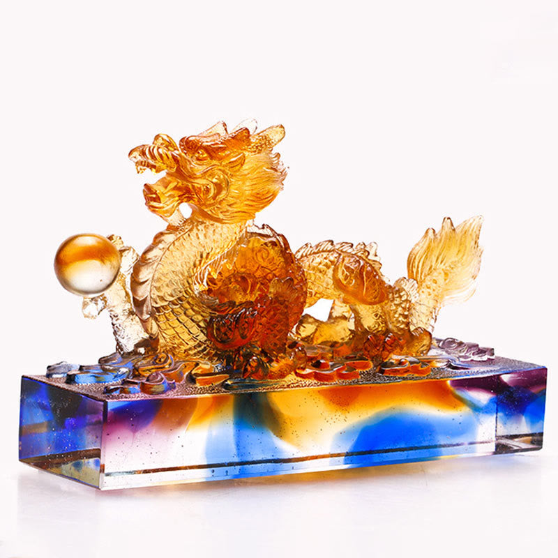 Drachen Figur Deko Liuli Bunt Wohnzimmer