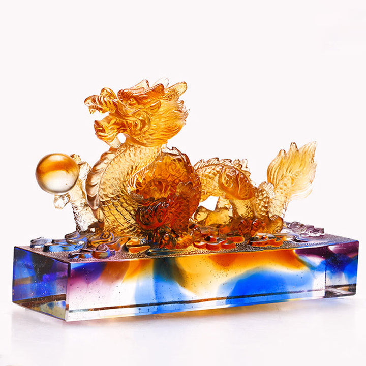 Drachen Figur Deko Liuli Bunt Wohnzimmer
