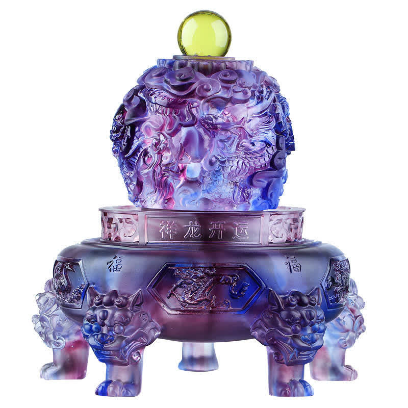 Drachen Figur Liuli Drehbar Feng Shui