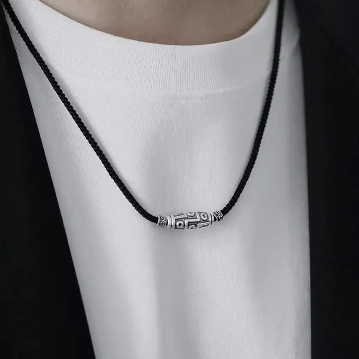 Kette 999er Silber Dzi-Auge Sterlingsilber Schutz Herren