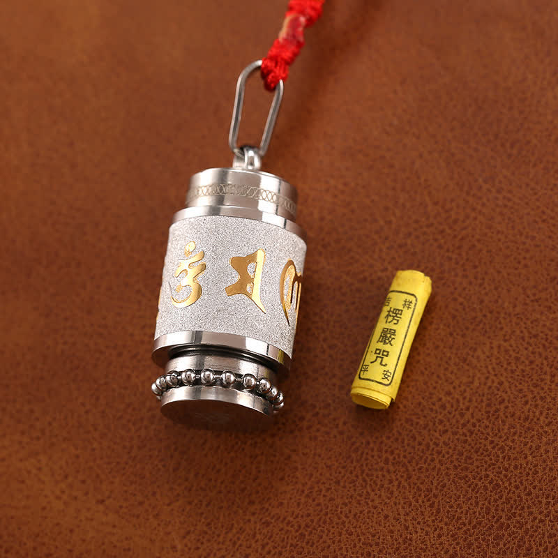 Titanium – Weisheit – Bild 6 – Titanium Weisheit Anhänger mit goldenem Symbol rotes Kordelband