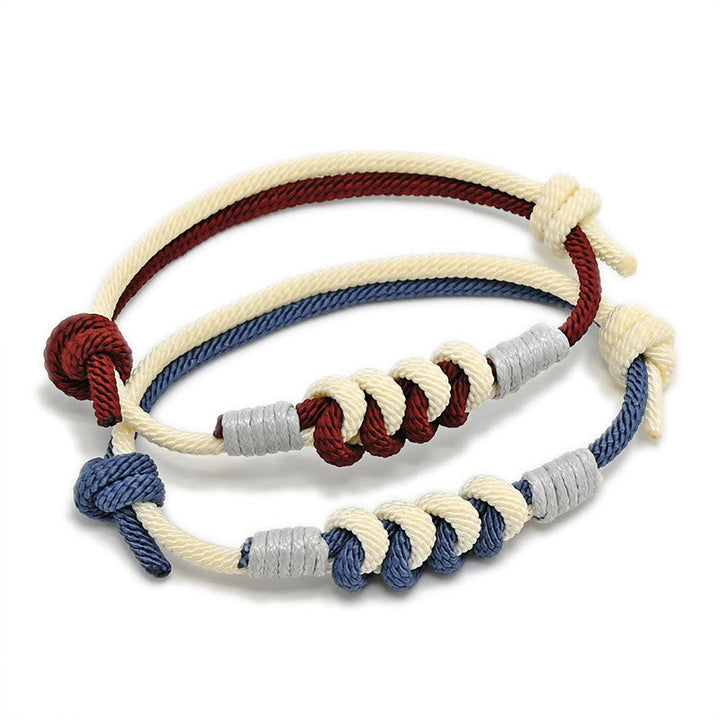 Armband Geflochten Knoten – Stärke zwei Farben Seil Naturoptik
