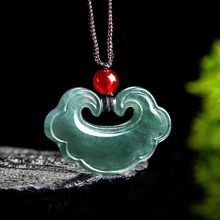 Kette Grüne Jade Wolke Chinesischer Knoten – Glück