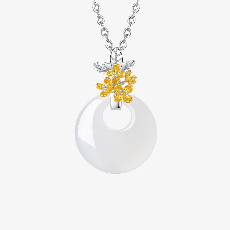 Kette Blüten Gold Harmonie Anhänger Eleganz
