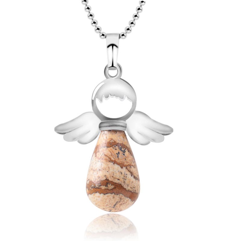 Kette Kristall Engelsflügel – Glück & Segen – Bild 6 – Kette Kristall Engelsflügel Anhänger Naturstein Glück Segen elegant