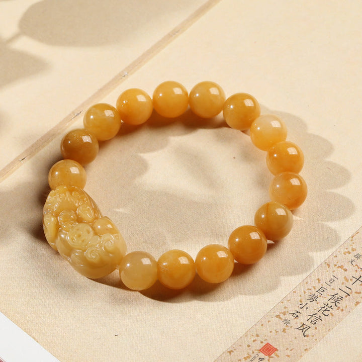 Armband Goldener Seidenjade Pixiu - Heilung