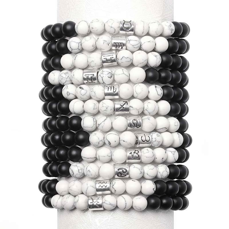 Armband Sternzeichen Weißer Türkis - Reichtum & Glück