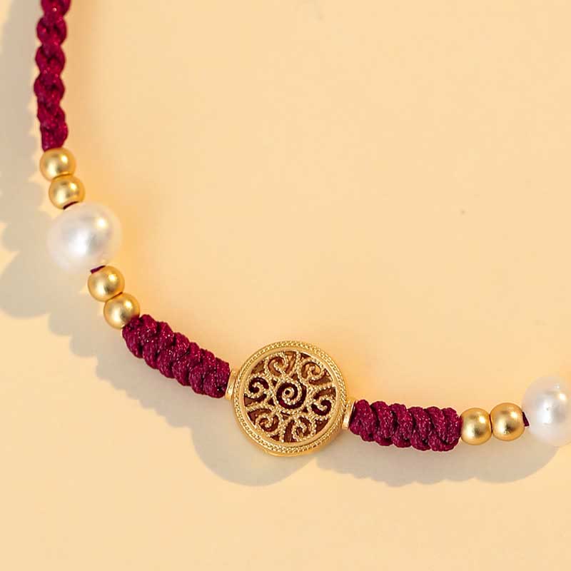 Armband Kupfer – Glück & Stärke mit Perlen und Goldperlen elastisch