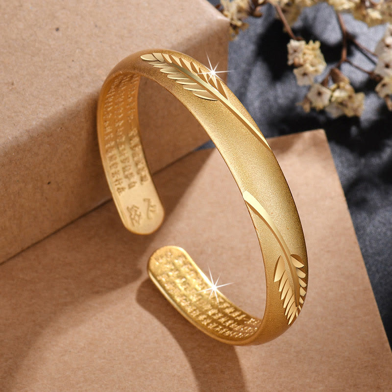 Armband Kupfer Herzsutra Wohlstand Energie am Handgelenk getragen Gold