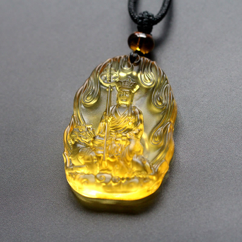 Kette Buddha Liuli Ksitigarbha Klarheit gelb Anhänger