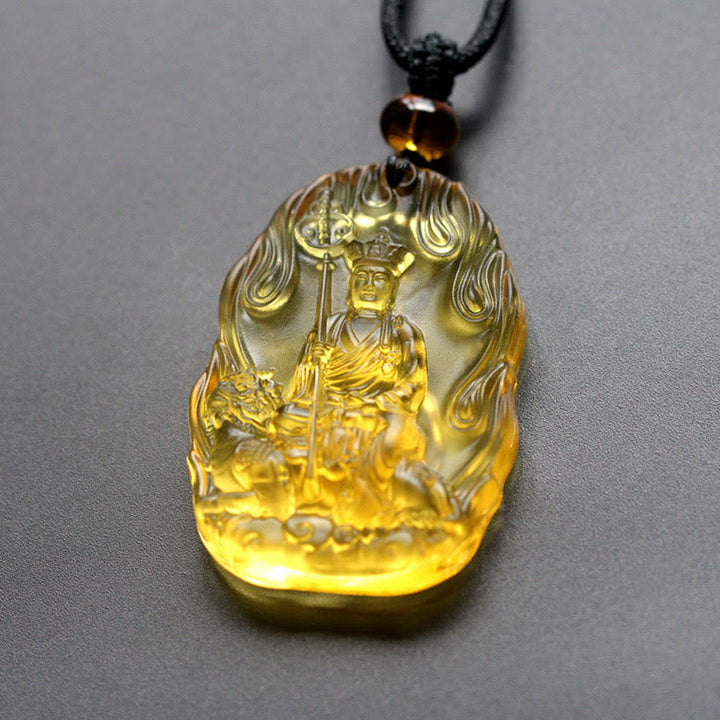 Kette Buddha Liuli Ksitigarbha Klarheit gelb Anhänger