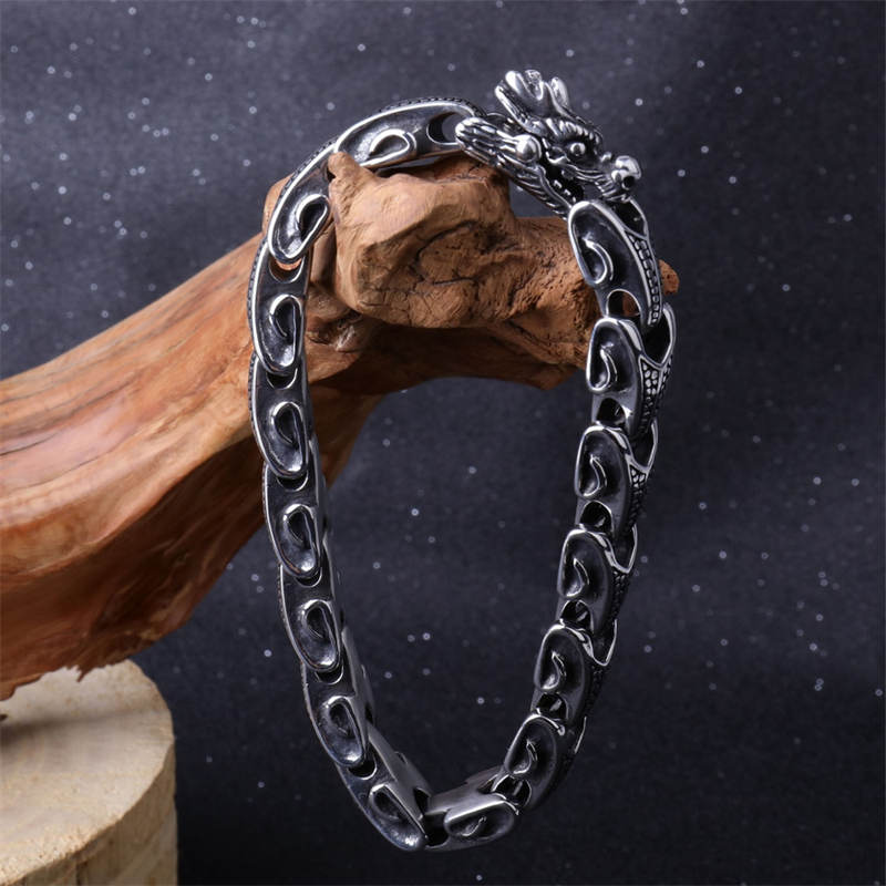Armband Drachen – Glück & Energie Silber Holz Hand getragen Schmuck